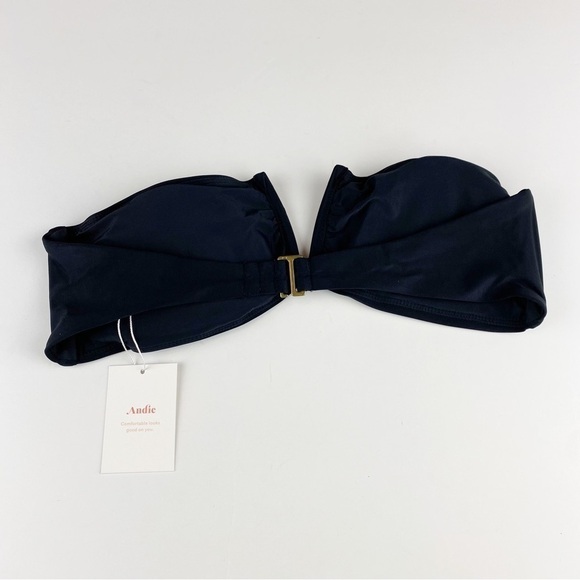 Andie The Scala Bandeau Strapless Bikini Top Swimsuit Black Size L NWT - Picture 6 of 8